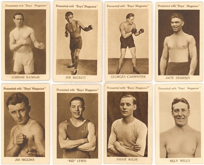 1922 Boys Magazine "Boxers" Complete Set (8) Featuring Jack Dempsey